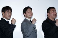 South Koran actors Choi Gwi-Hwa, Son Suk-Ku and Ma Dong-Seok (Ma Dong-Suk) aka Don Lee attend during 'The Roundup' GV at COEX MEGA Box on June 15, 2022 in Seoul, South Korea | Image via: Getty